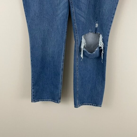 Abercrombie & Fitch Curve Love High Rise The '90s Straight Jeans Size 22 - Picture 5 of 7